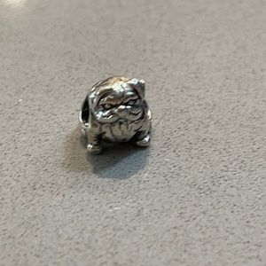 Silver bulldog charm
